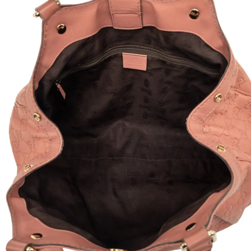 Gucci Medium Guccissima Sukey Tote Pink Leather Good - Model View