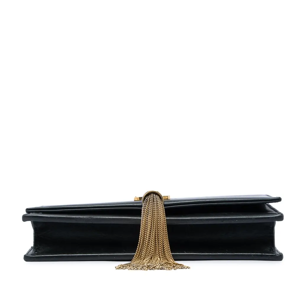 Saint Laurent Smooth Calfskin Monogram Kate Tassel Chain Wallet Black Leather Very good - Inside View