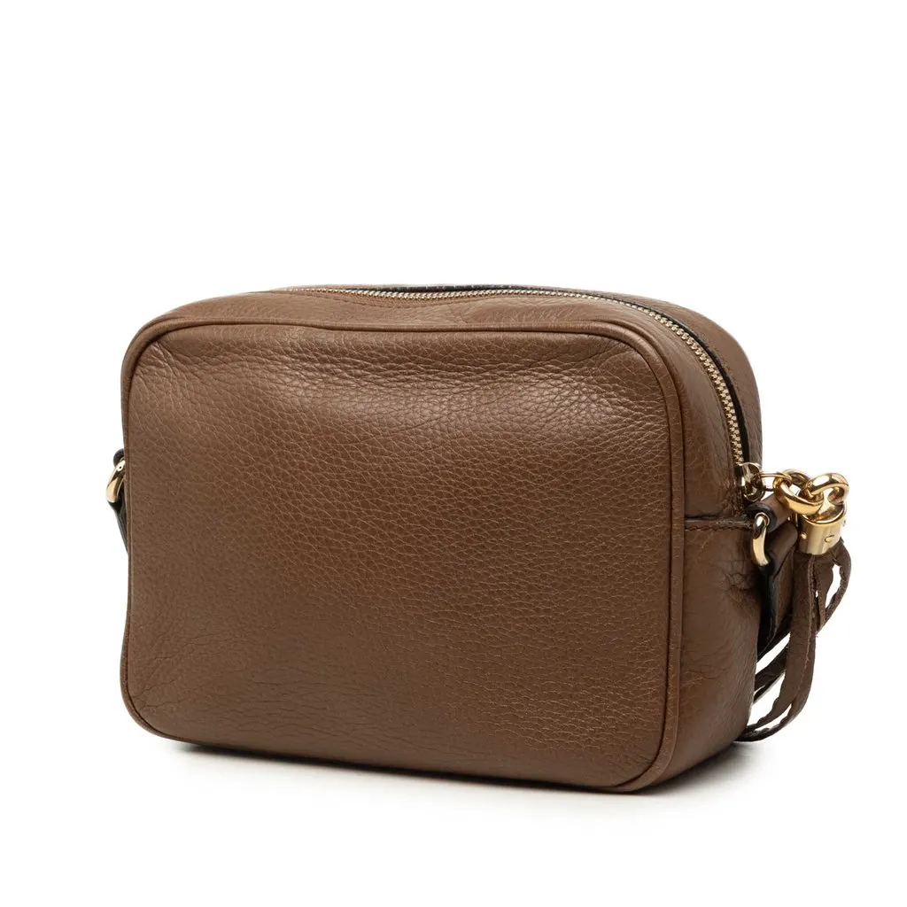 Gucci Calfskin Soho Disco Crossbody Brown Leather Good - Back View
