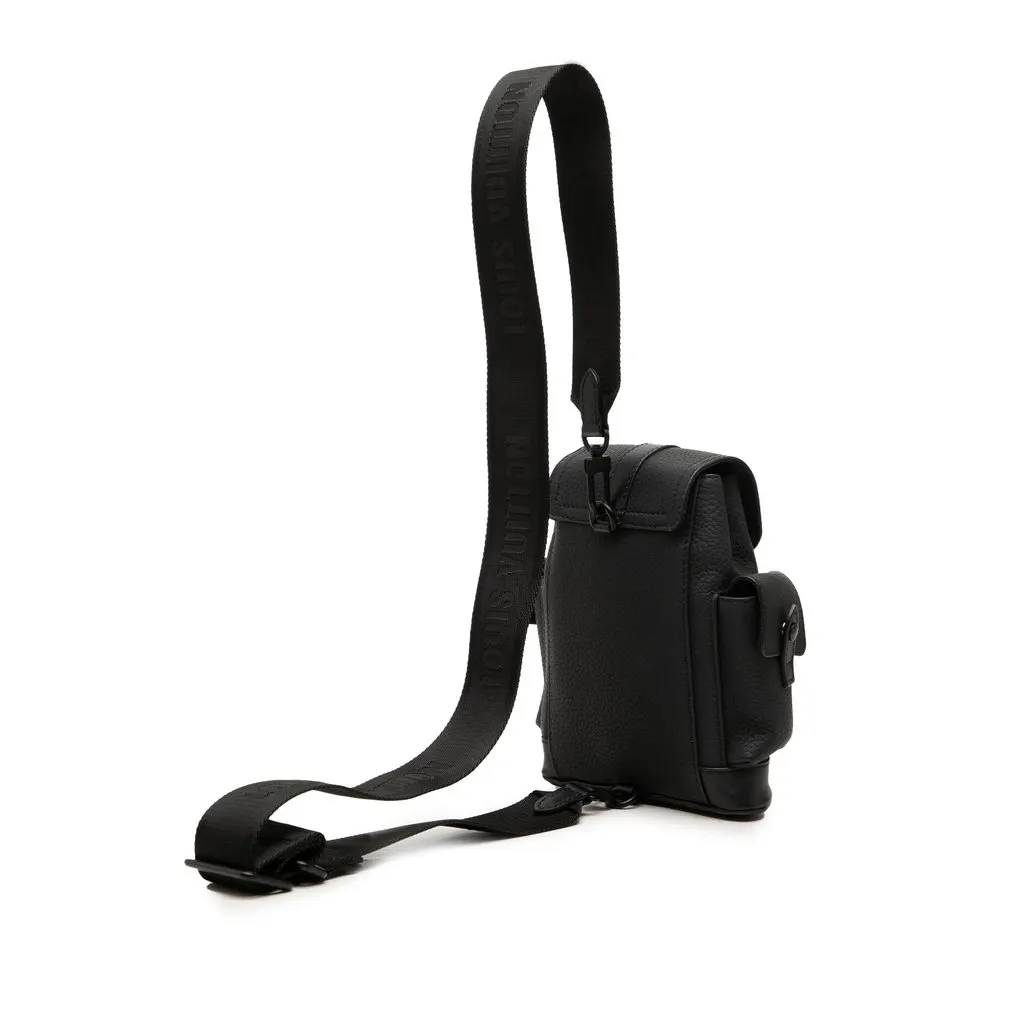 Louis Vuitton Taurillon Christopher XS Black Leather Very good - Back View