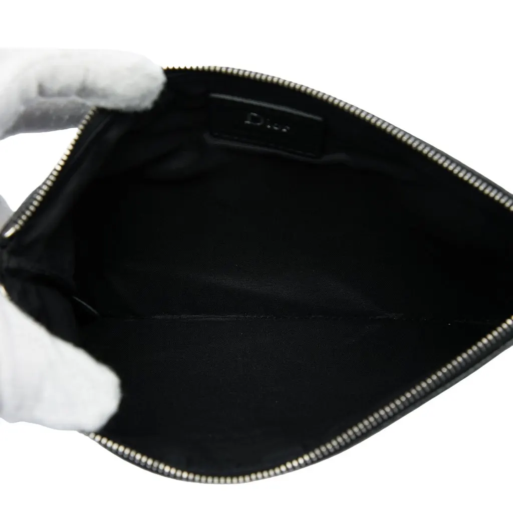 Dior Grained Calfskin Atelier Clutch Black Leather Very good - Model View