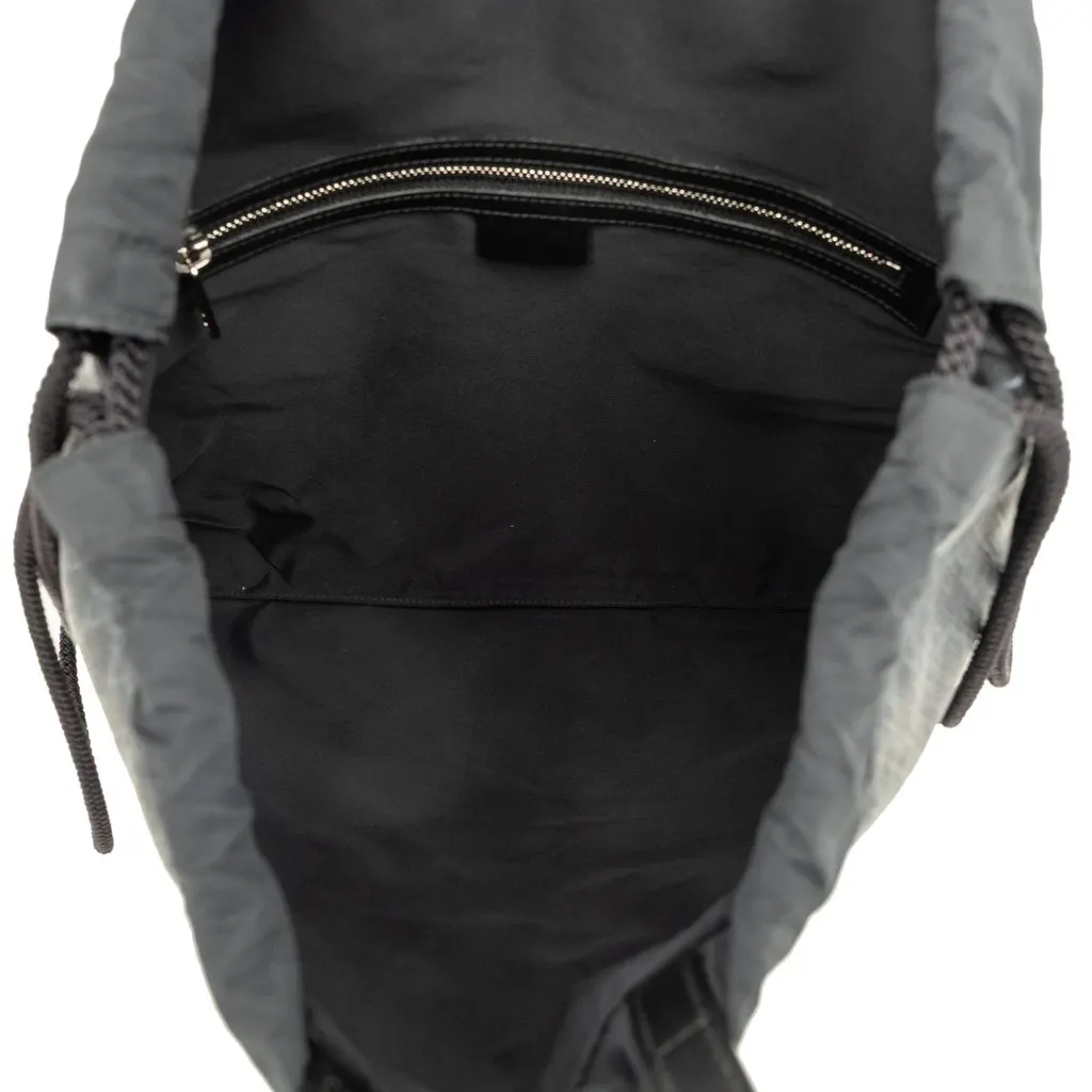 Gucci GG Supreme Web Drawstring Backpack Black Canvas Good - Model View