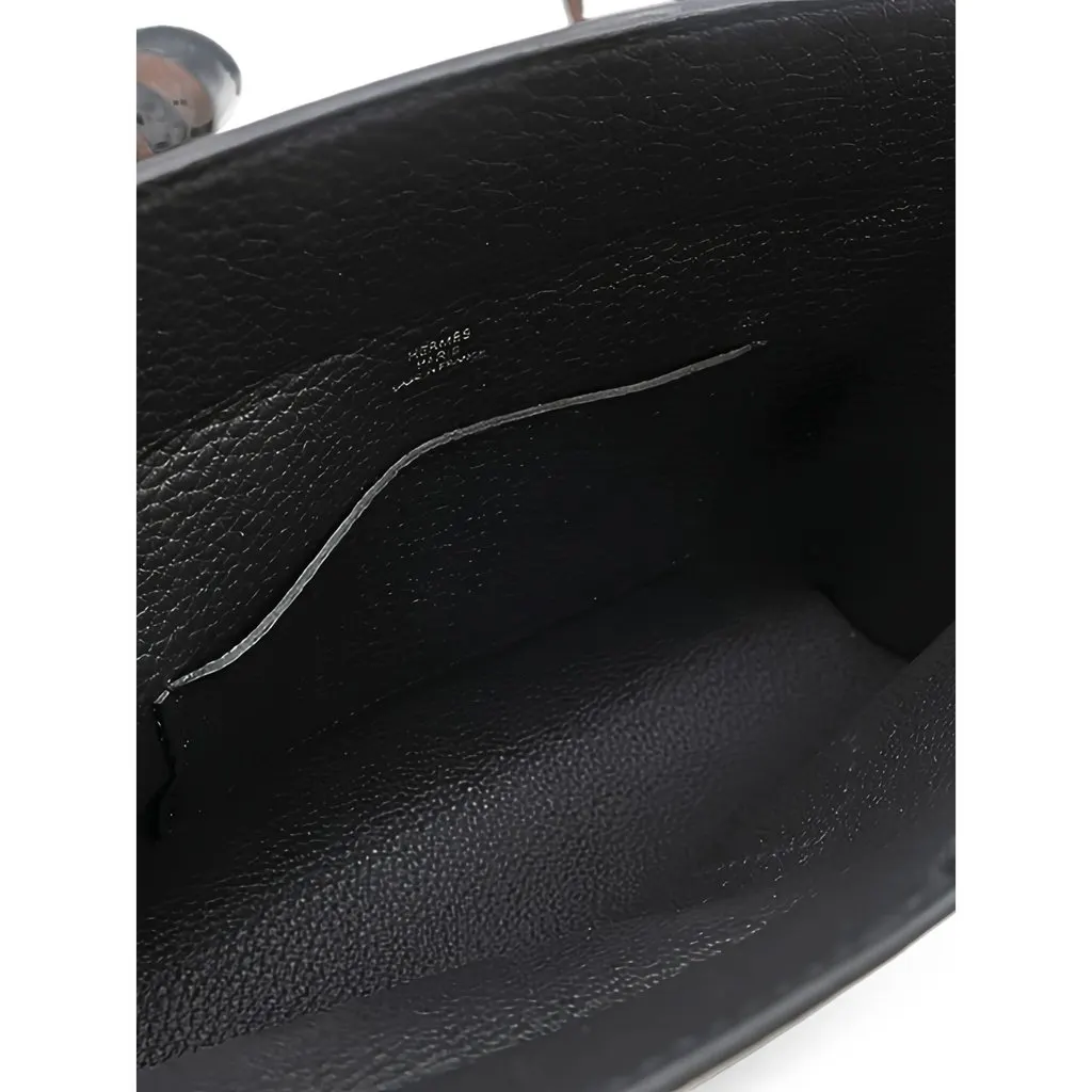 Hermès Togo Videpoches Black Leather Good - Model View