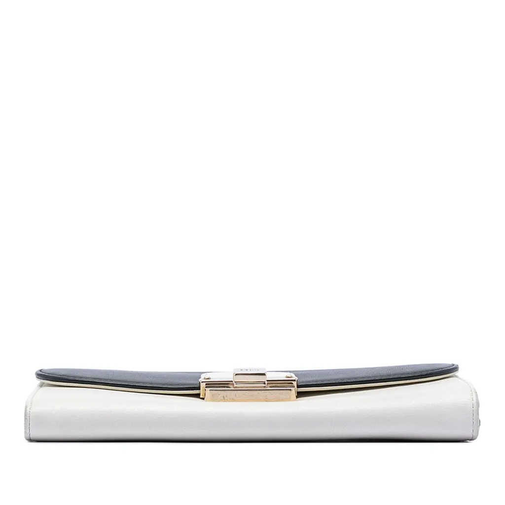 Dior Bicolor Calfskin Diorling Wallet on Chain White Leather Very good - Inside View