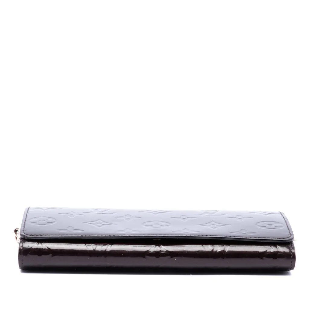 Louis Vuitton Monogram Vernis Portefeuille Sarah Chain Wallet Purple Leather Very good - Inside View