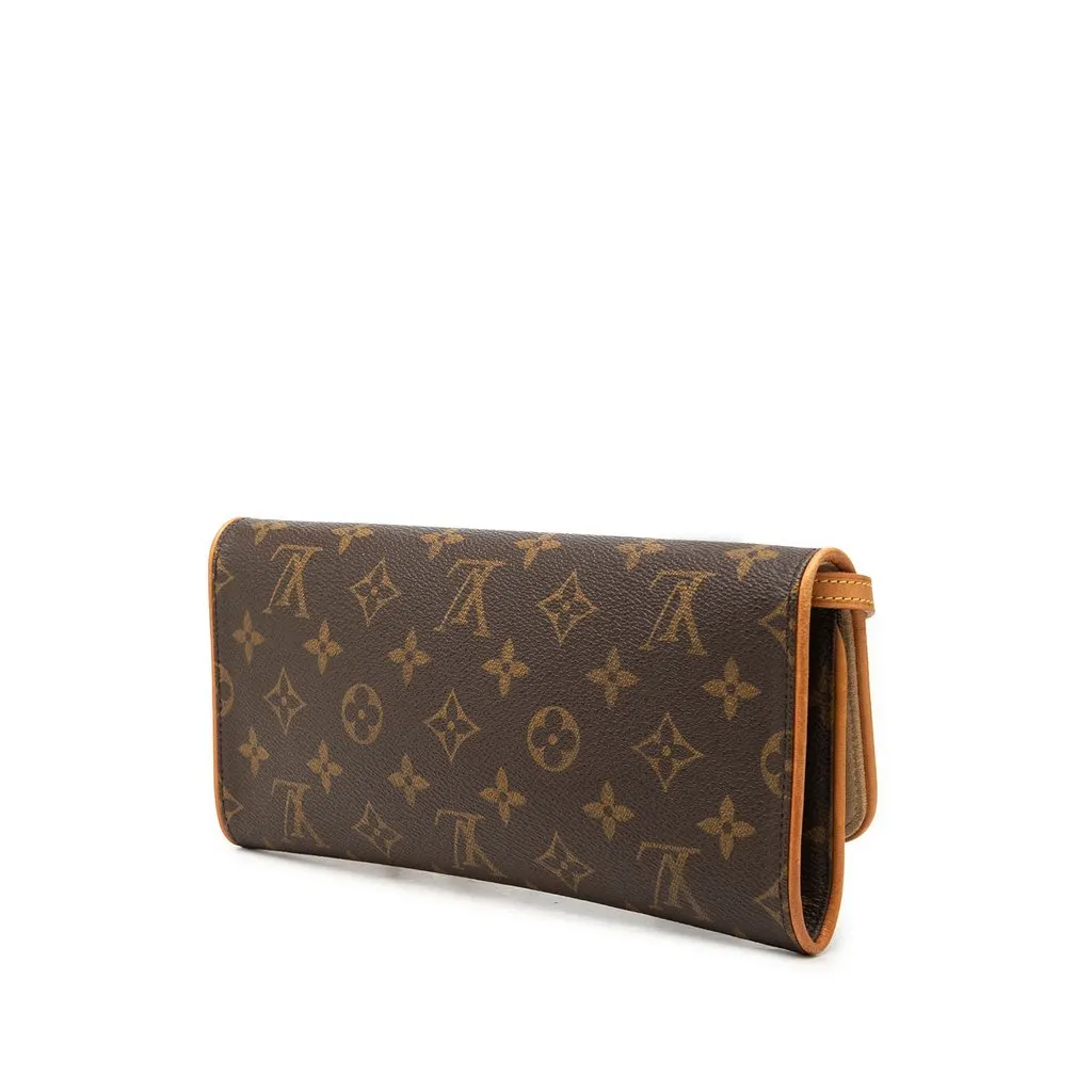Louis Vuitton Monogram Pochette Twin GM Brown Canvas Good - Back View