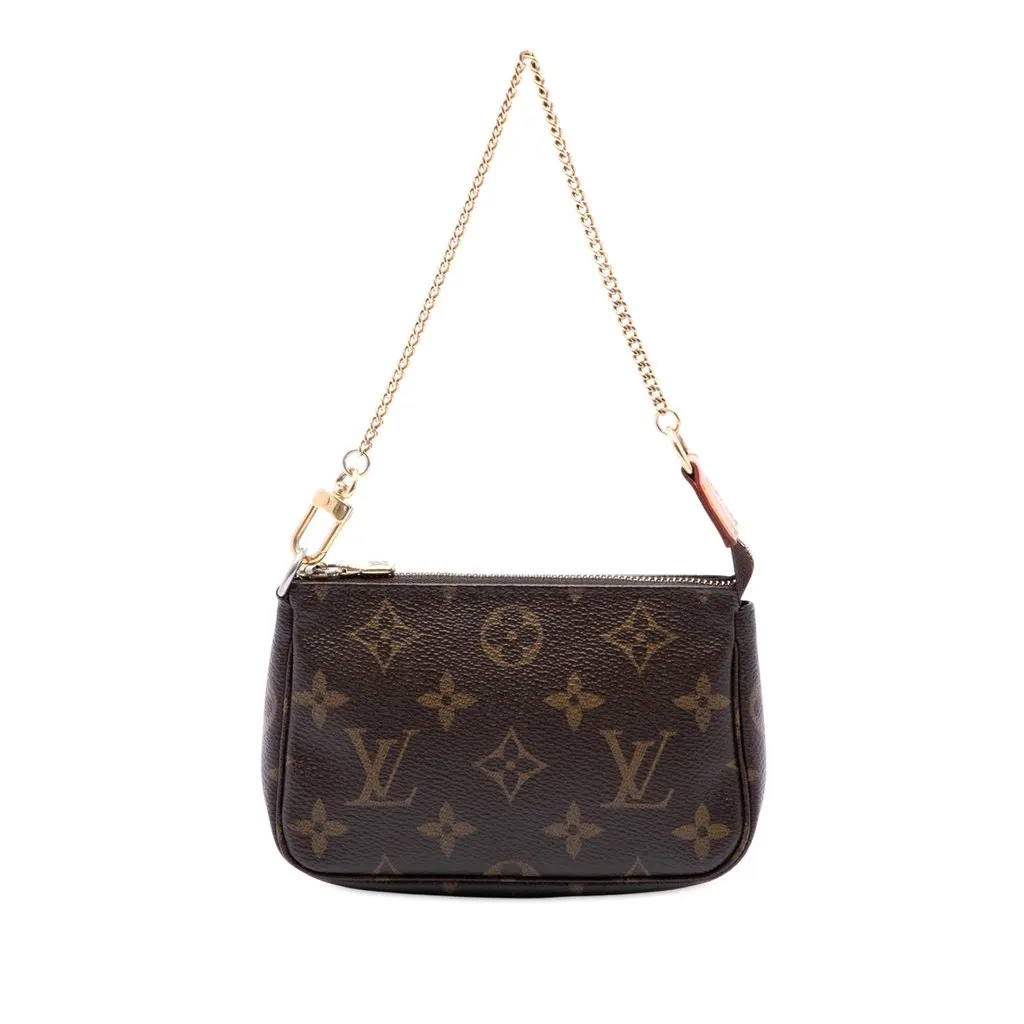 Louis Vuitton Monogram Mini Pochette Accessoires Brown Canvas Very good - Front View