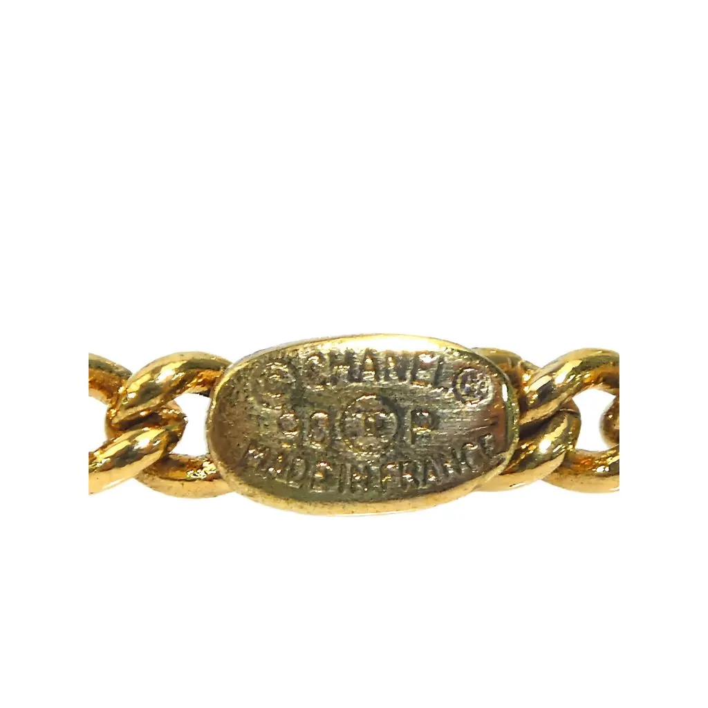 Chanel Gold Plated Sphere Charm Chain Bracelet Gold Metal Good - Inside View