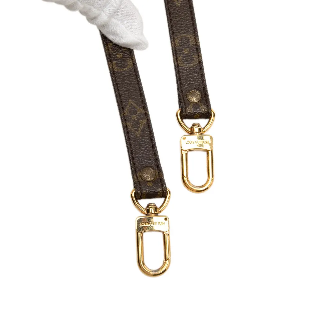 Louis Vuitton Monogram Bag Strap Brown Canvas Very good - Model View