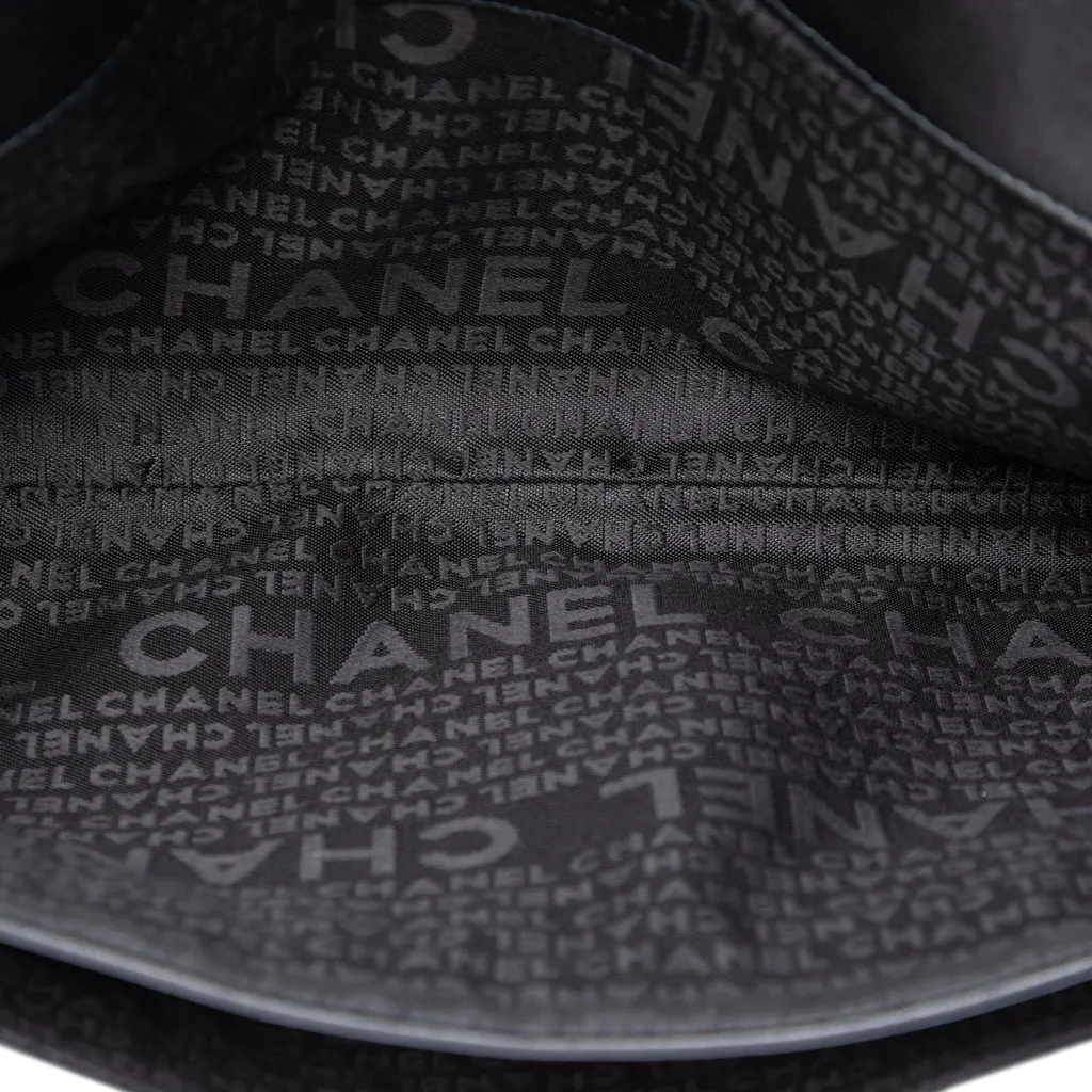 Chanel Lambskin Giant Mademoiselle Turnlock Flap Black Leather Very good - Model View