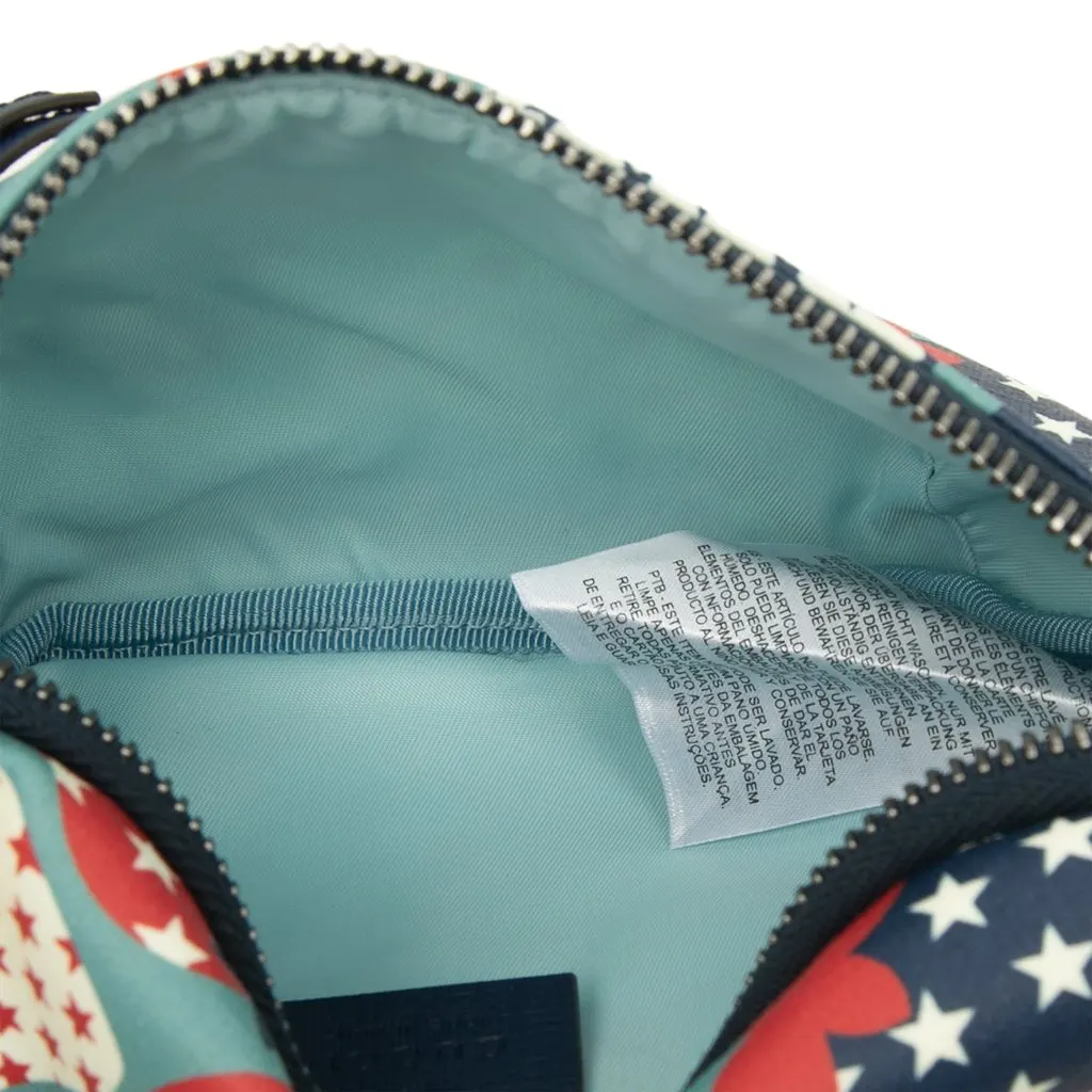 Gucci Kids Coated Canvas Cosmic Strawberries Web Belt Bag Blue Very good - Model View