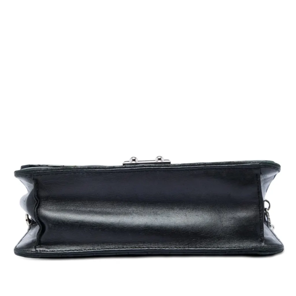 Dior Patent and Lambskin Cannage Miss Dior Promenade Crossbody Black Leather Very good - Inside View