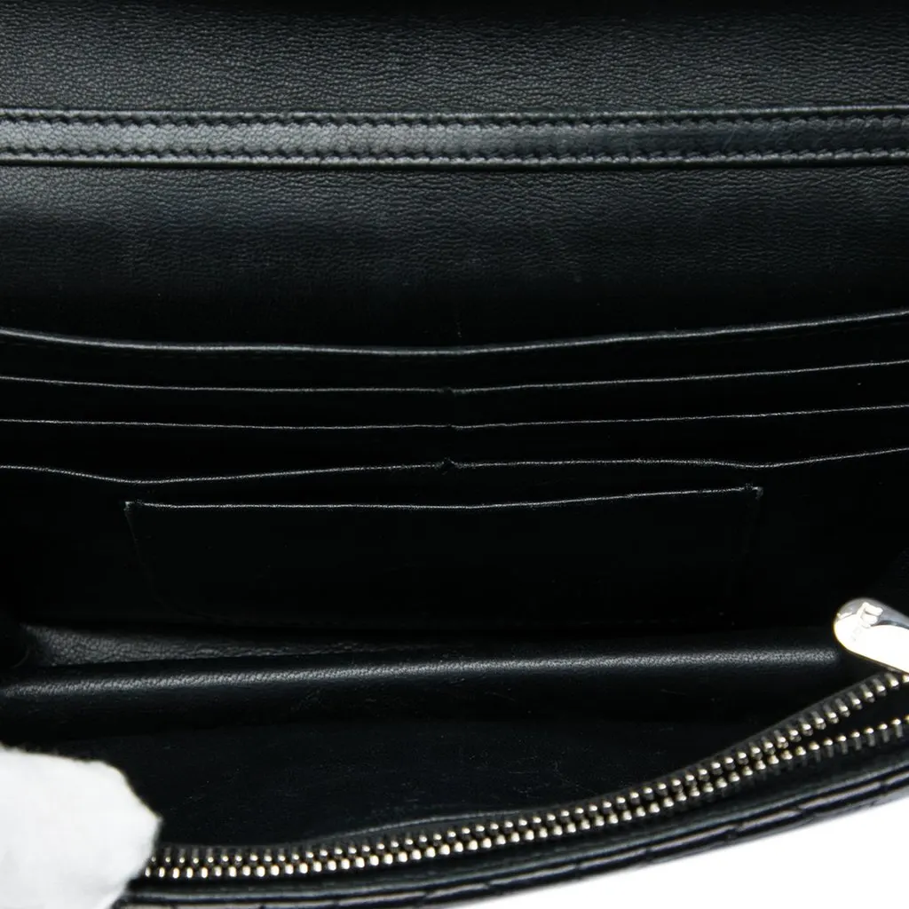 Dior Patent and Lambskin Cannage Miss Dior Promenade Crossbody Black Leather Very good - Model View