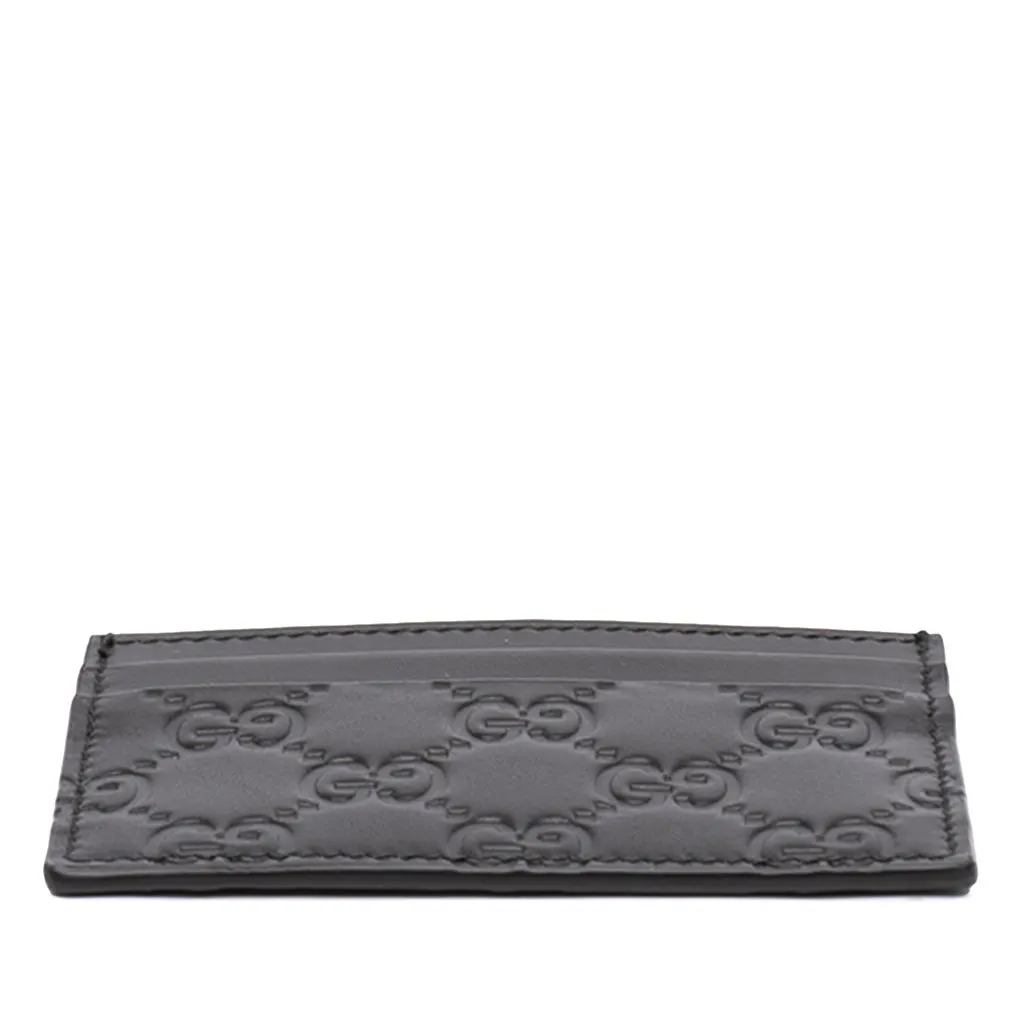 Gucci Guccissima Card Holder Black Leather Very good - Inside View