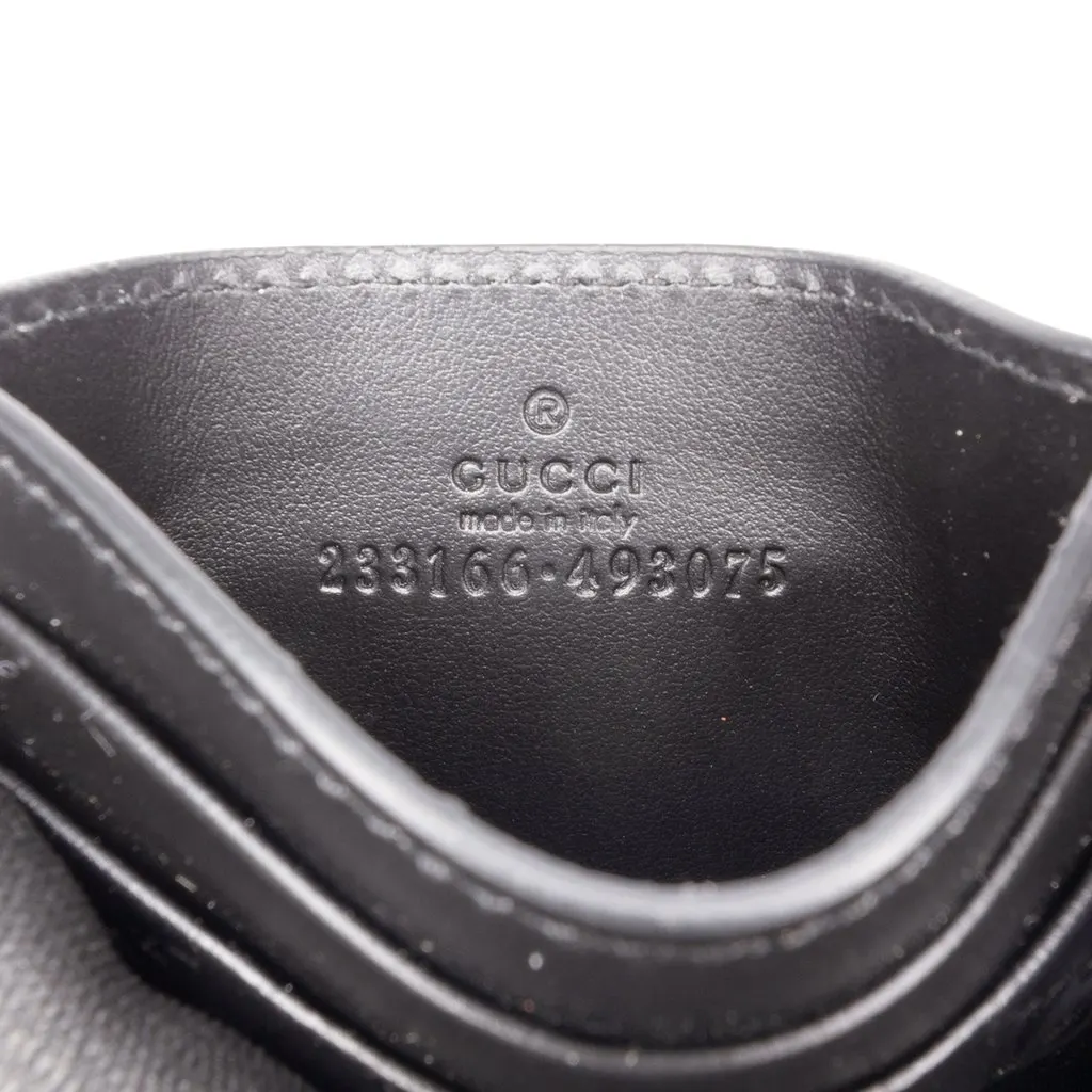 Gucci Guccissima Card Holder Black Leather Very good - Box View