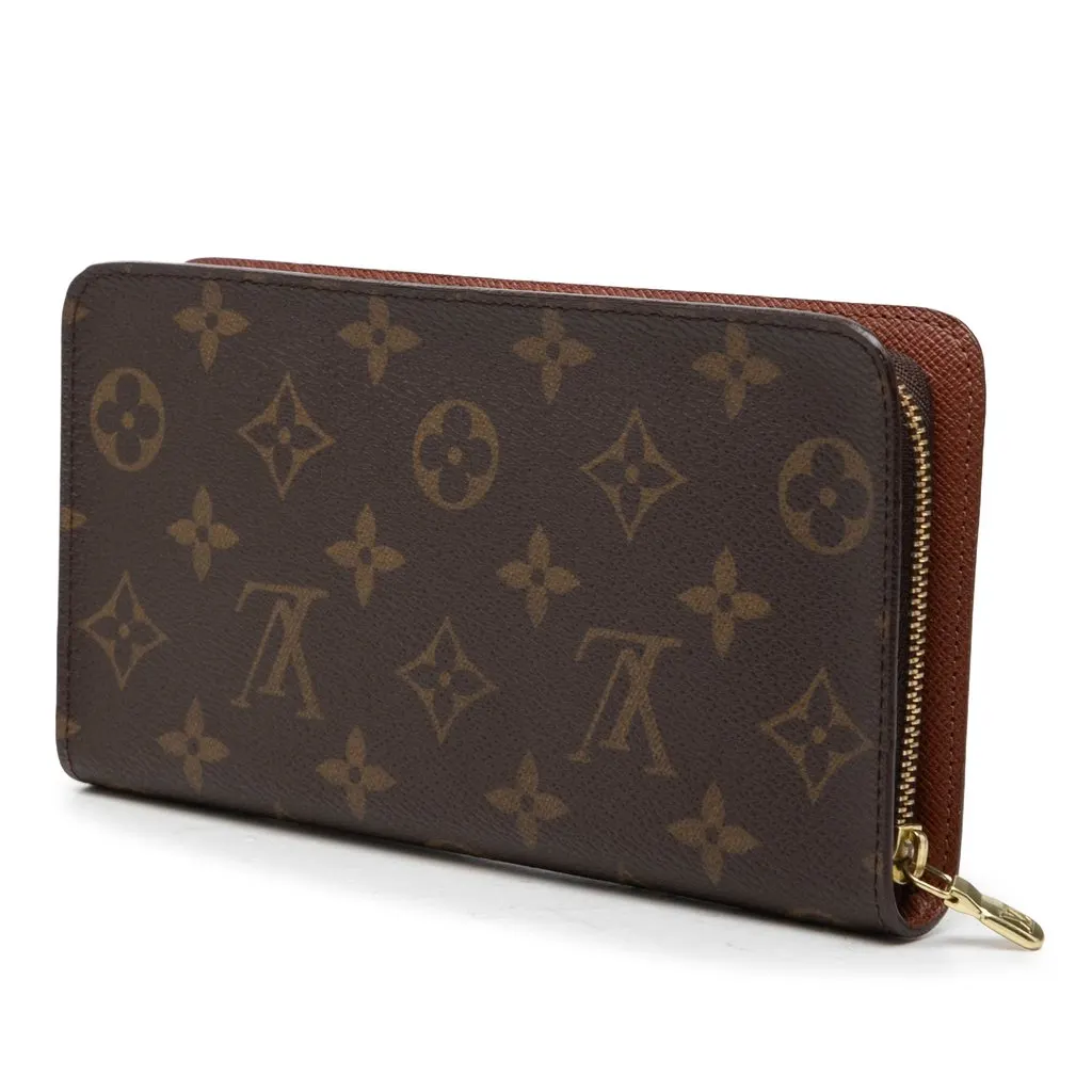 Louis Vuitton Monogram Porte Monnaie Zippy Long Wallet Brown Canvas Very good - Back View