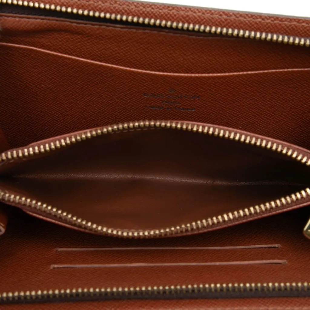 Louis Vuitton Monogram Porte Monnaie Zippy Long Wallet Brown Canvas Very good - Model View
