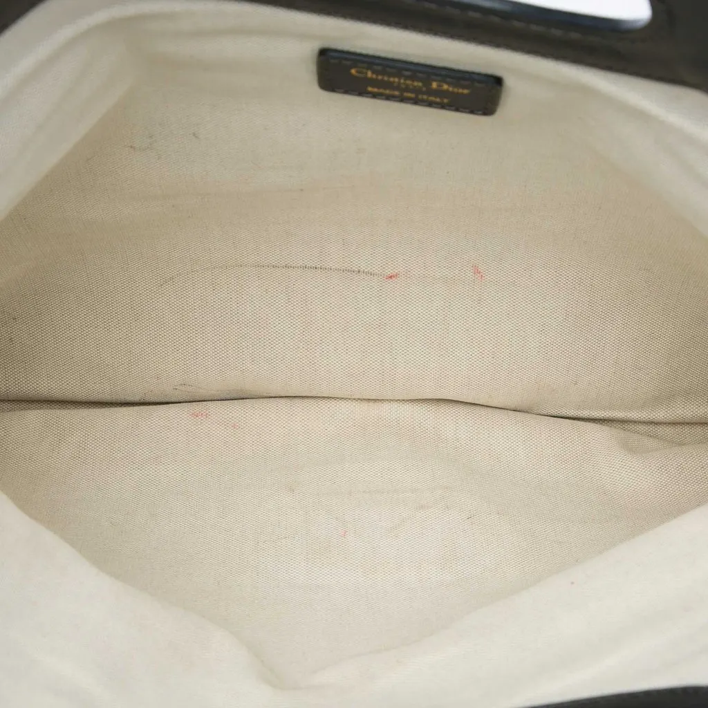 Dior Oblique Canvas Fold Over Clutch Blue Very good - Model View