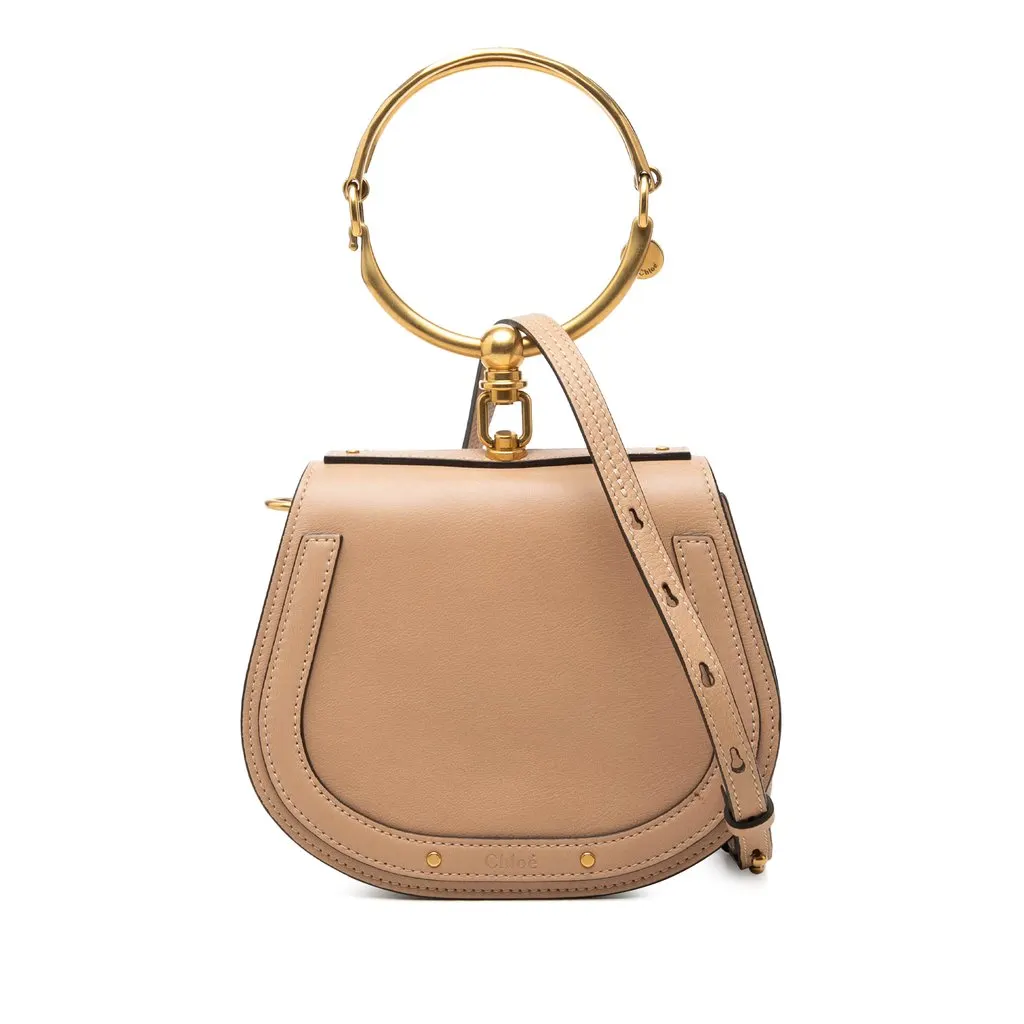 Chloé Small Leather Nile Bracelet Satchel Beige Leather Very good - Front View