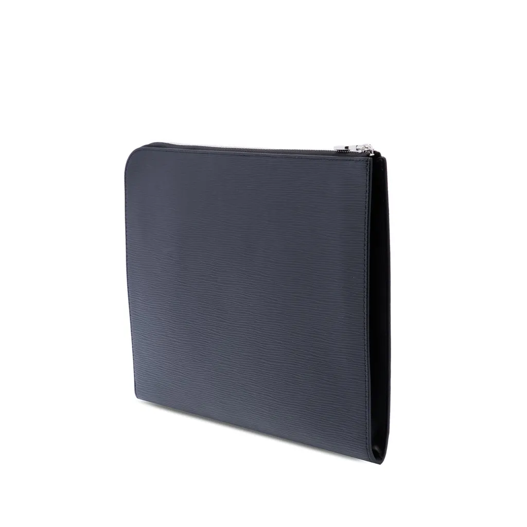Louis Vuitton Epi Initials Circle Pochette Jour GM Black Leather Very good - Back View