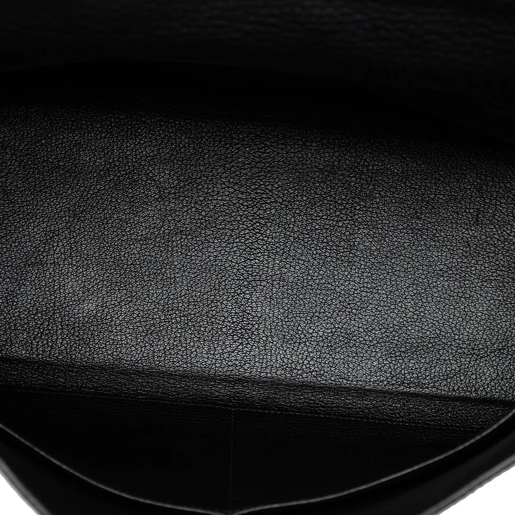 Hermès Clemence Kelly II Retourne 35 Black Leather Good - Model View
