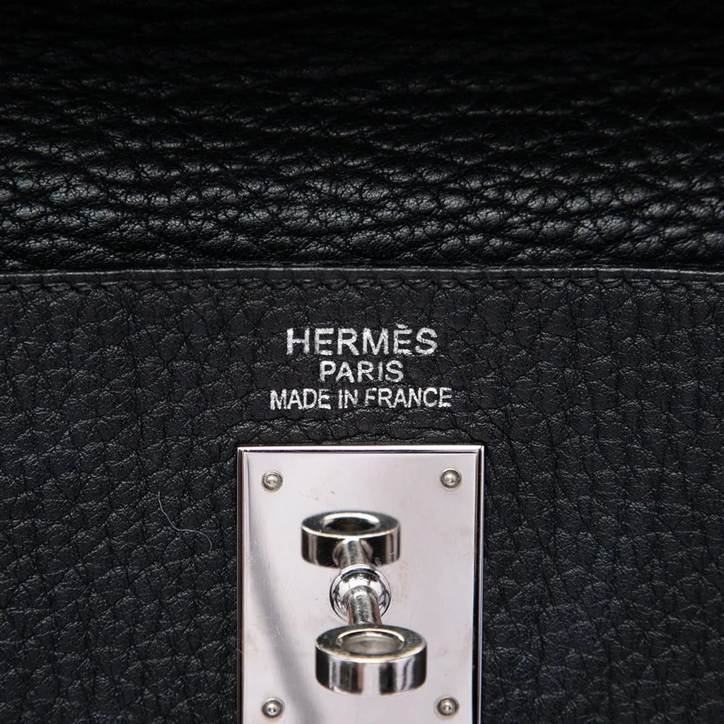 Hermès Clemence Kelly II Retourne 35 Black Leather Good - Box View