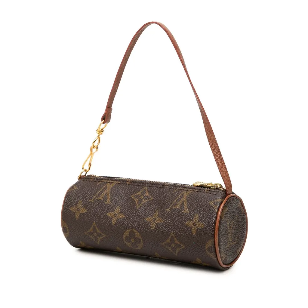 Louis Vuitton Monogram Papillon Pochette Brown Canvas Good - Back View