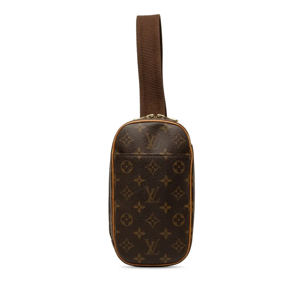 Louis Vuitton Monogram Pochette Gange Brown Canvas Very good - Front View