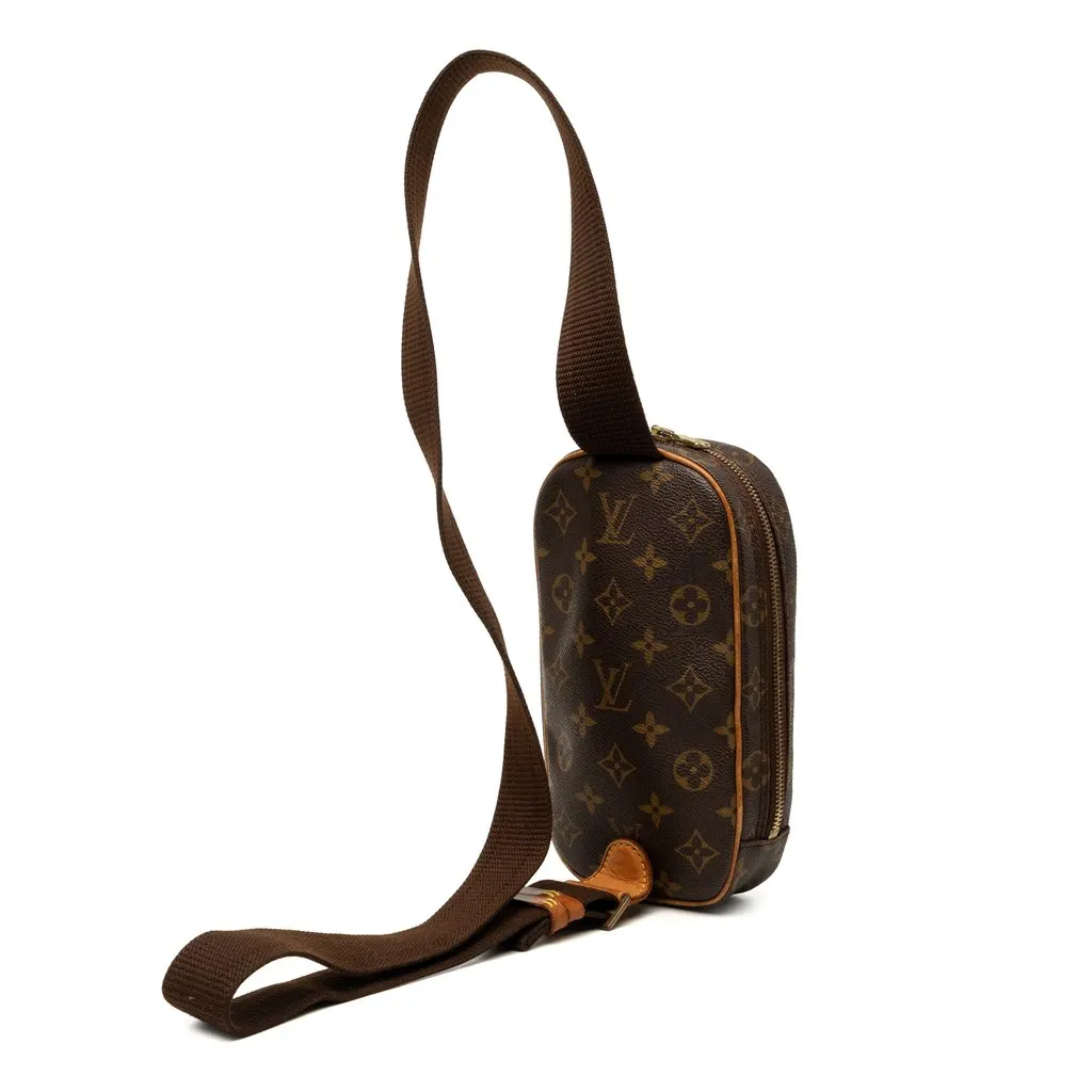 Louis Vuitton Monogram Pochette Gange Brown Canvas Very good - Back View