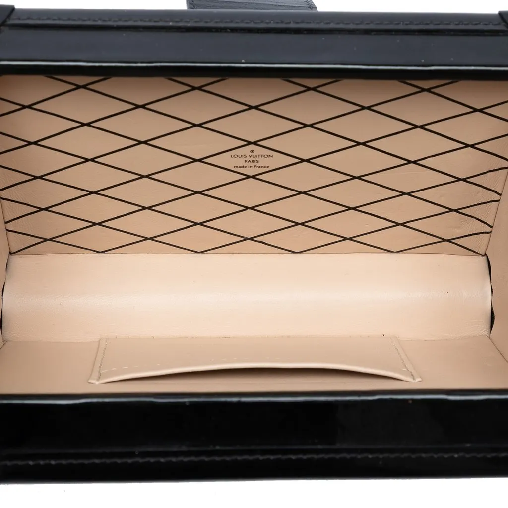 Louis Vuitton Monogram Vernis Stickers Petite Malle Beige Leather Good - Model View