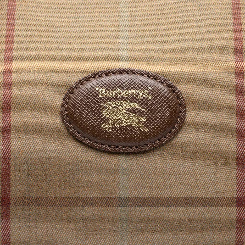 Burberry Vintage Check Canvas Handbag Brown Canvas Good - Box View