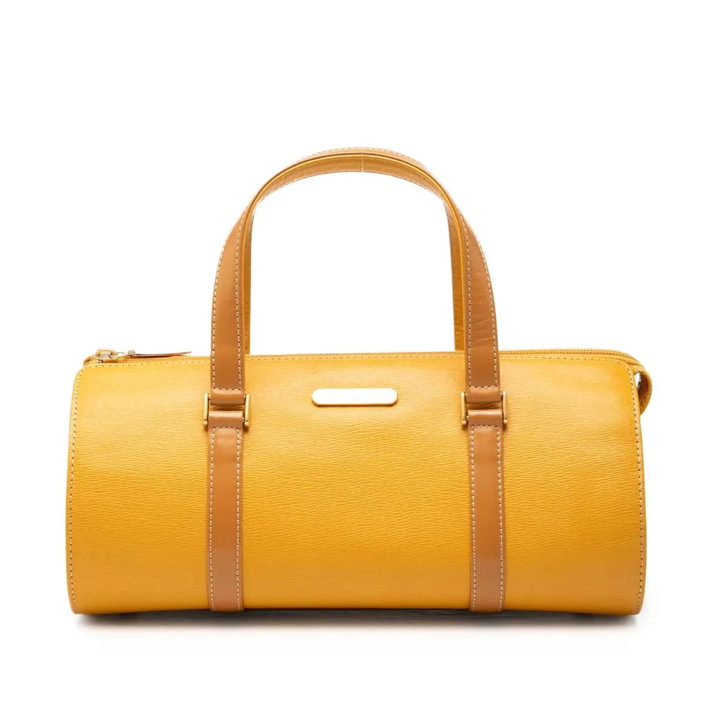 Burberry Leather Handbag Yellow Leather Very good - Front View