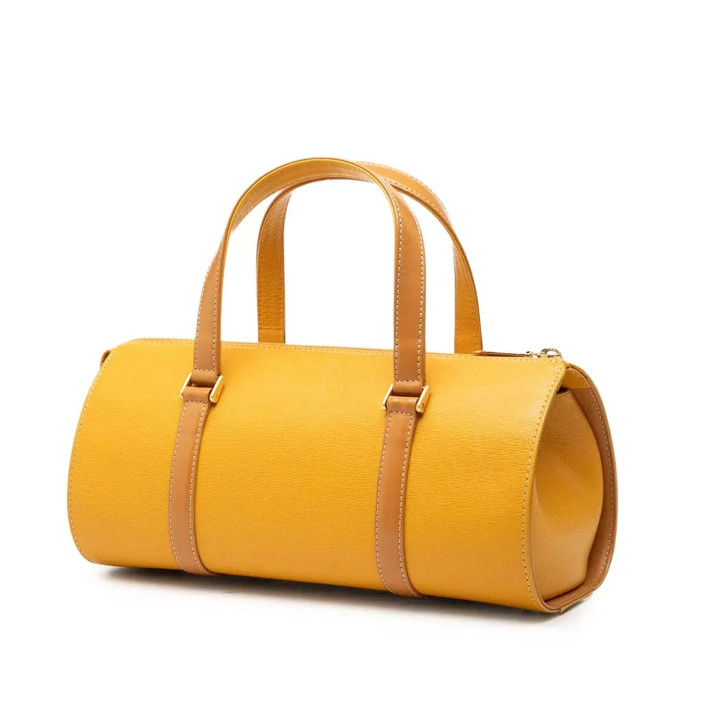 Burberry Leather Handbag Yellow Leather Very good - Back View