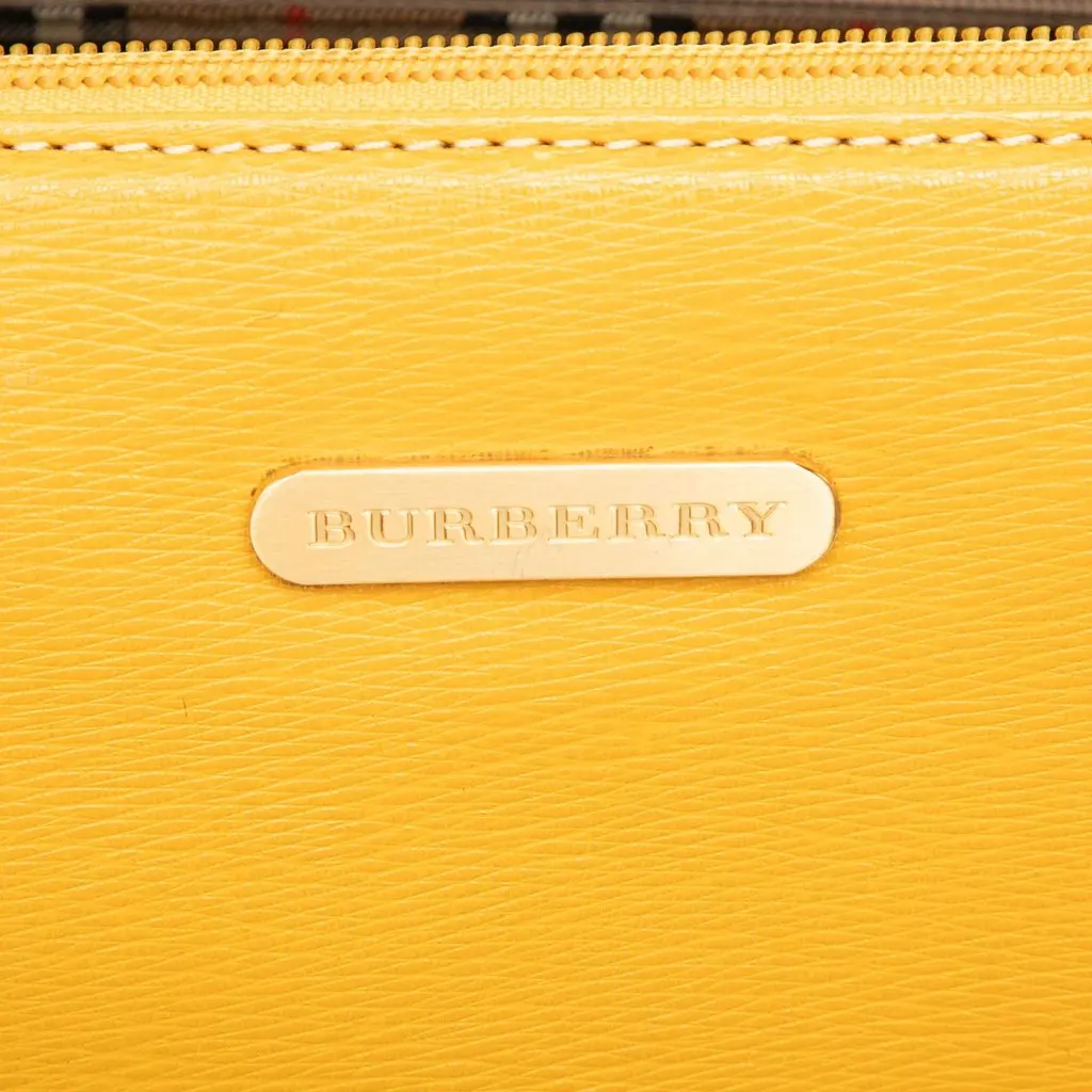 Burberry Leather Handbag Yellow Leather Very good - Box View
