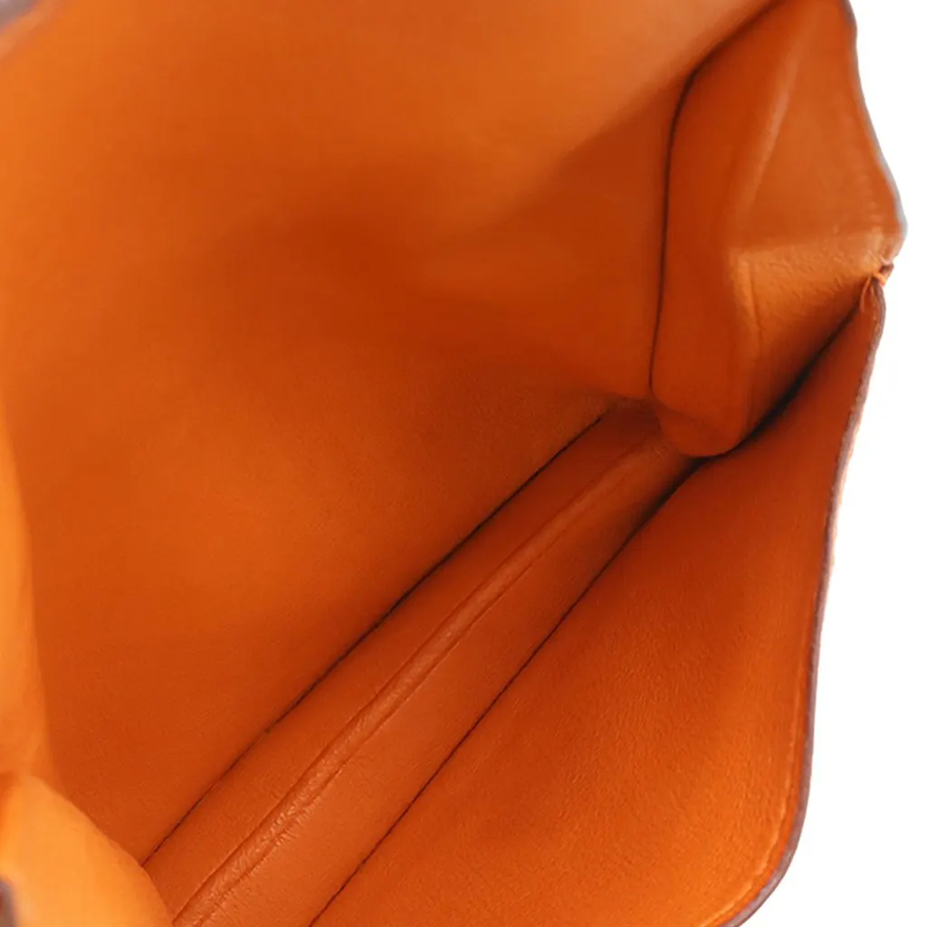 Hermès Togo Dogon Card Holder Orange Leather Very good - Inside View