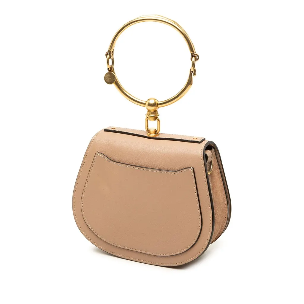 Chloé Small Leather Nile Bracelet Satchel Beige Leather Good - Back View