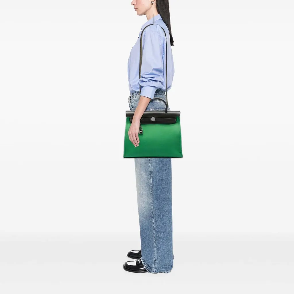 Hermès Toile Herbag Zip 31 Green Very good - Box View