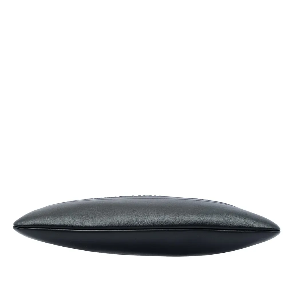 Dior Embossed Calfskin Logo Zip Clutch Black Leather Very good - Inside View