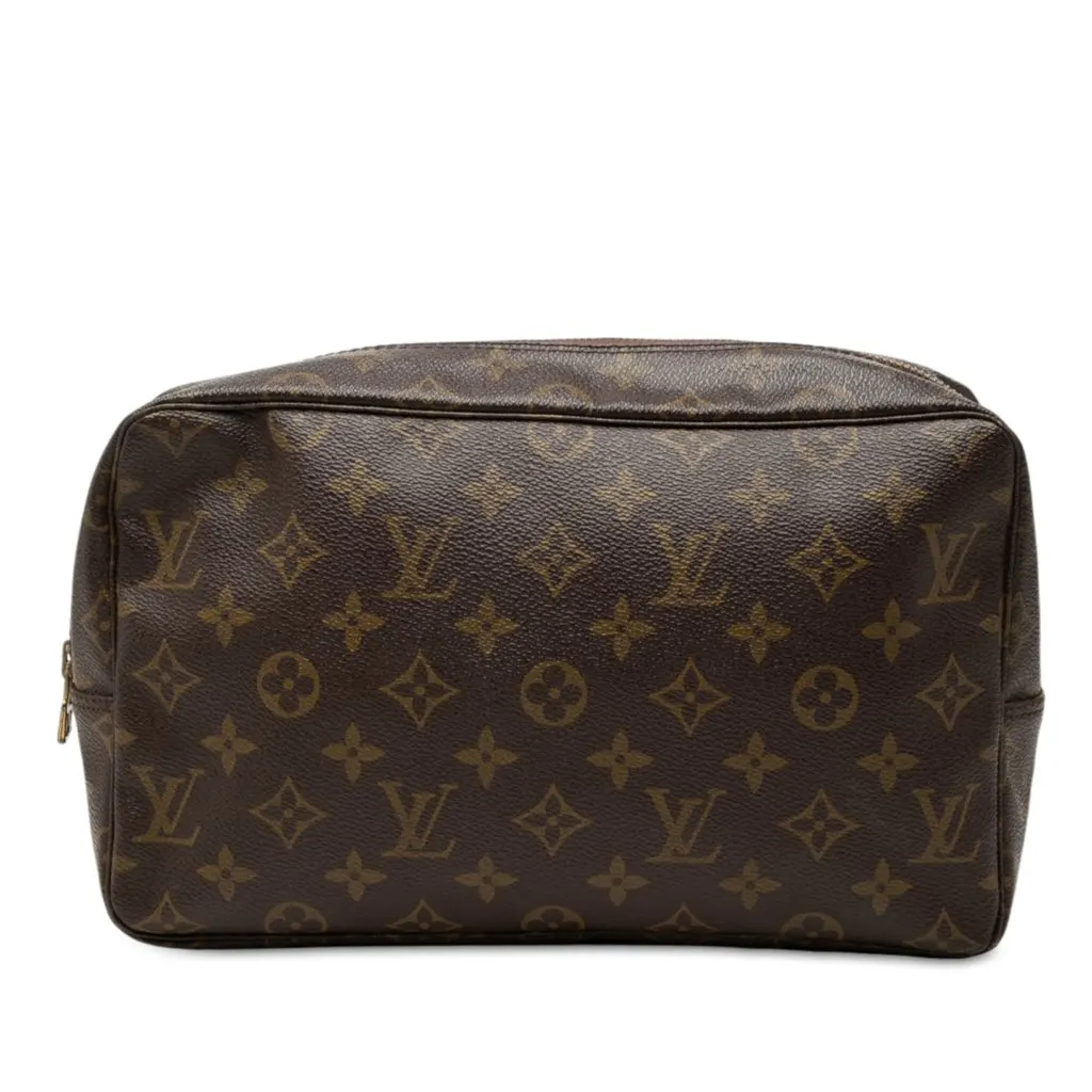Louis Vuitton Monogram Trousse Toilette 28 Brown Canvas Good - Front View