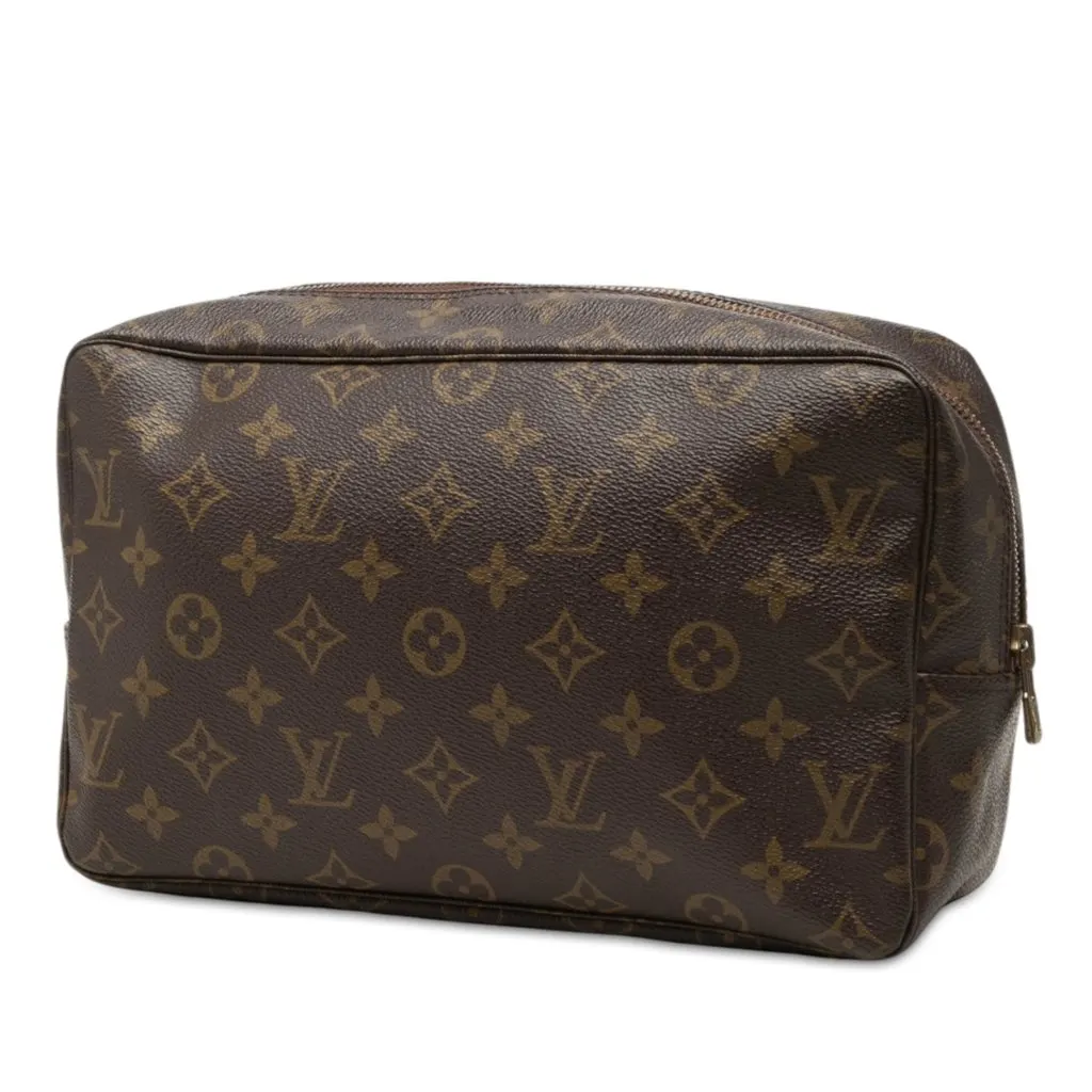 Louis Vuitton Monogram Trousse Toilette 28 Brown Canvas Good - Back View