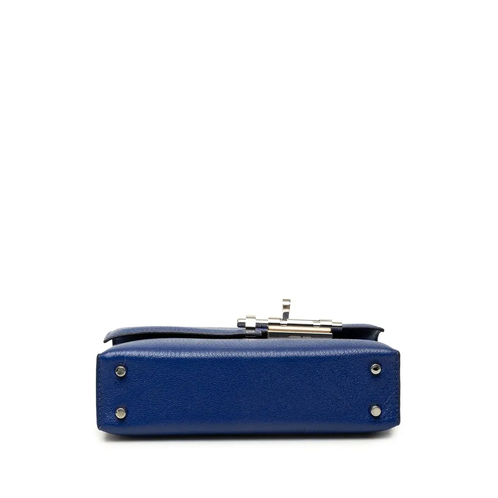 Hermès Mini Chevre Mysore Verrou Chaine Blue Leather Very good - Inside View