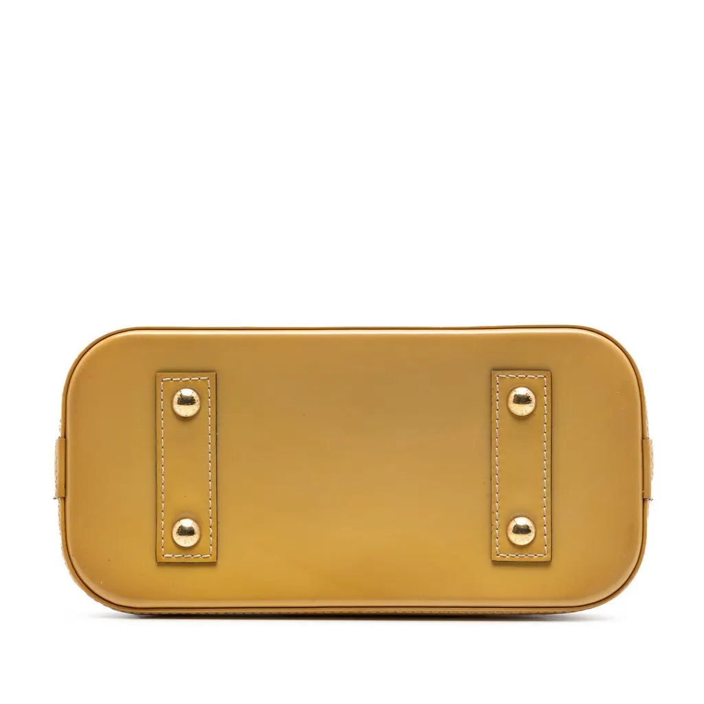 Louis Vuitton Monogram Vernis Alma BB Yellow Leather Very good - Inside View