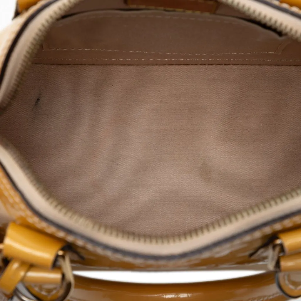 Louis Vuitton Monogram Vernis Alma BB Yellow Leather Very good - Model View