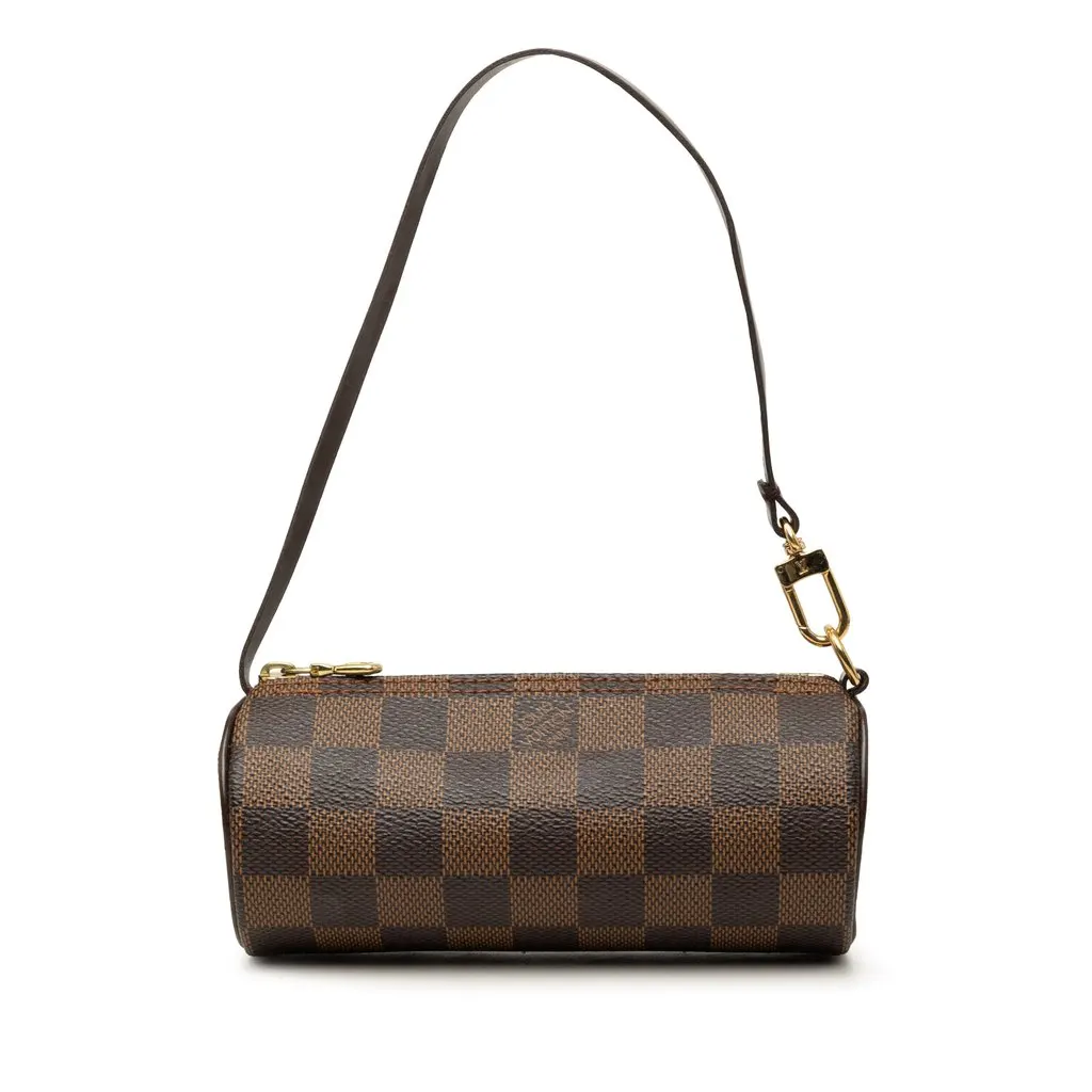 Louis Vuitton Damier Ebene Papillon Pochette Brown Canvas Good - Front View