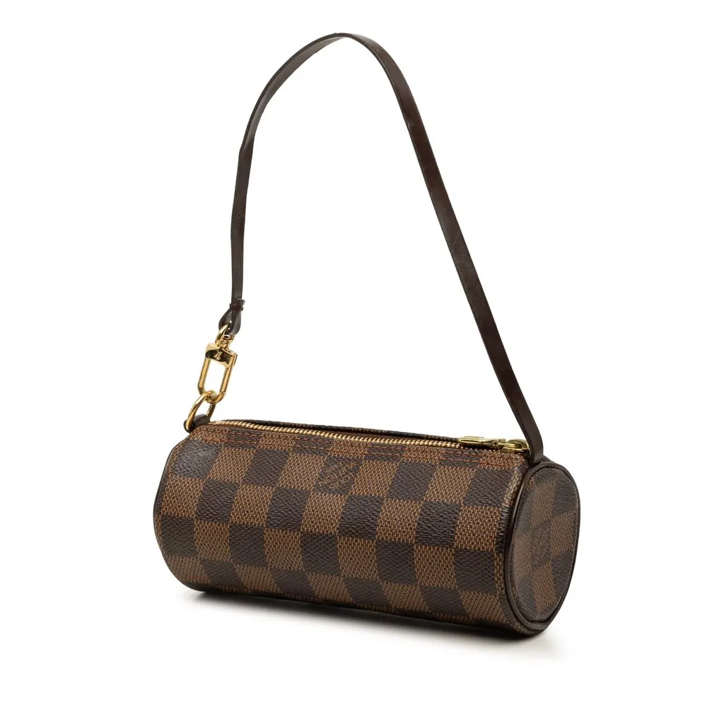 Louis Vuitton Damier Ebene Papillon Pochette Brown Canvas Good - Back View