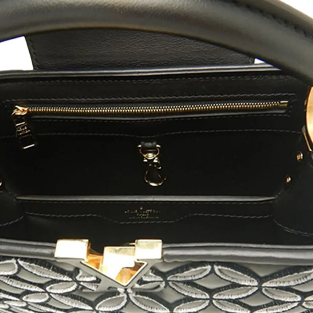 Louis Vuitton Quilted Lambskin Flower Capucines BB Black Leather Very good - Box View