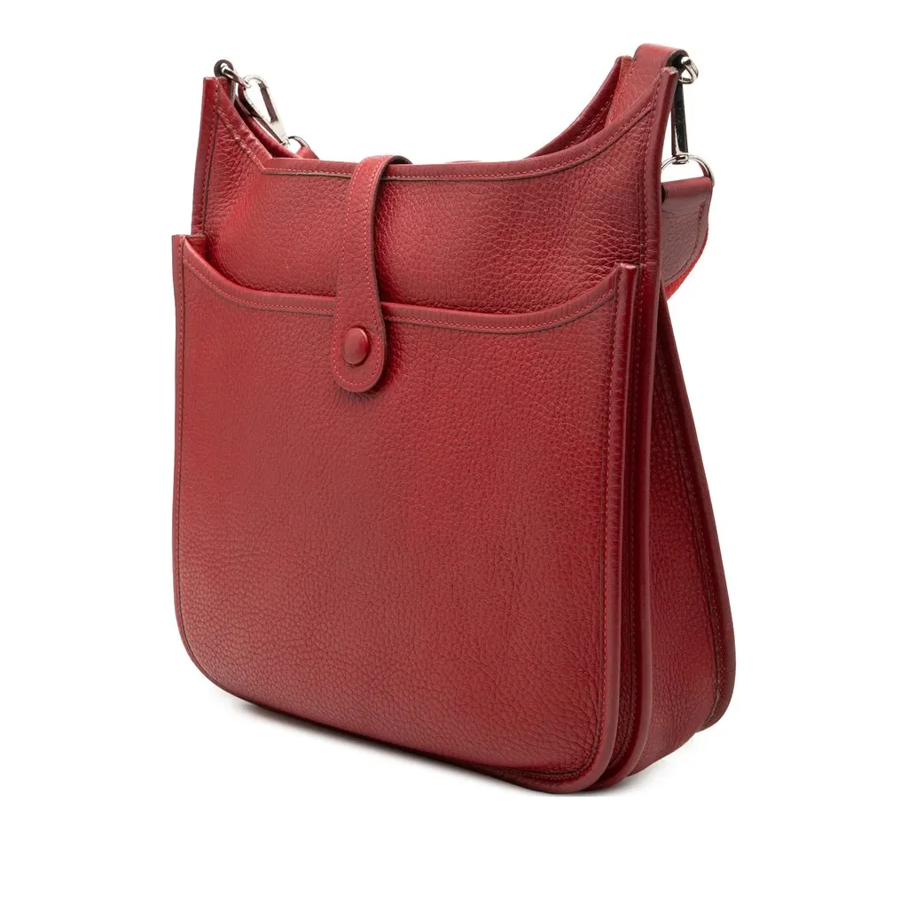 Hermès Clemence Evelyne II PM Red Leather Very good - Back View