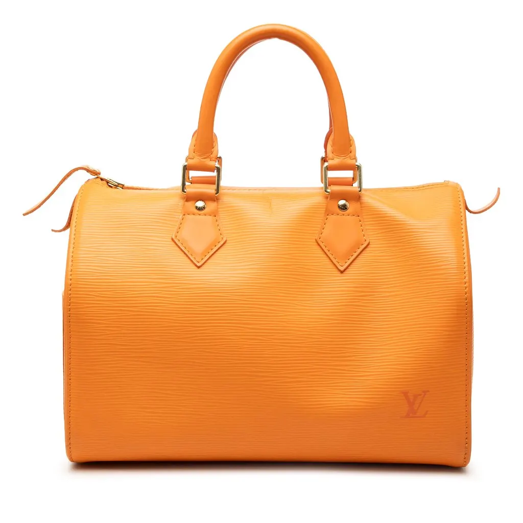 Louis Vuitton Epi Speedy 25 Orange Leather Very good - Front View