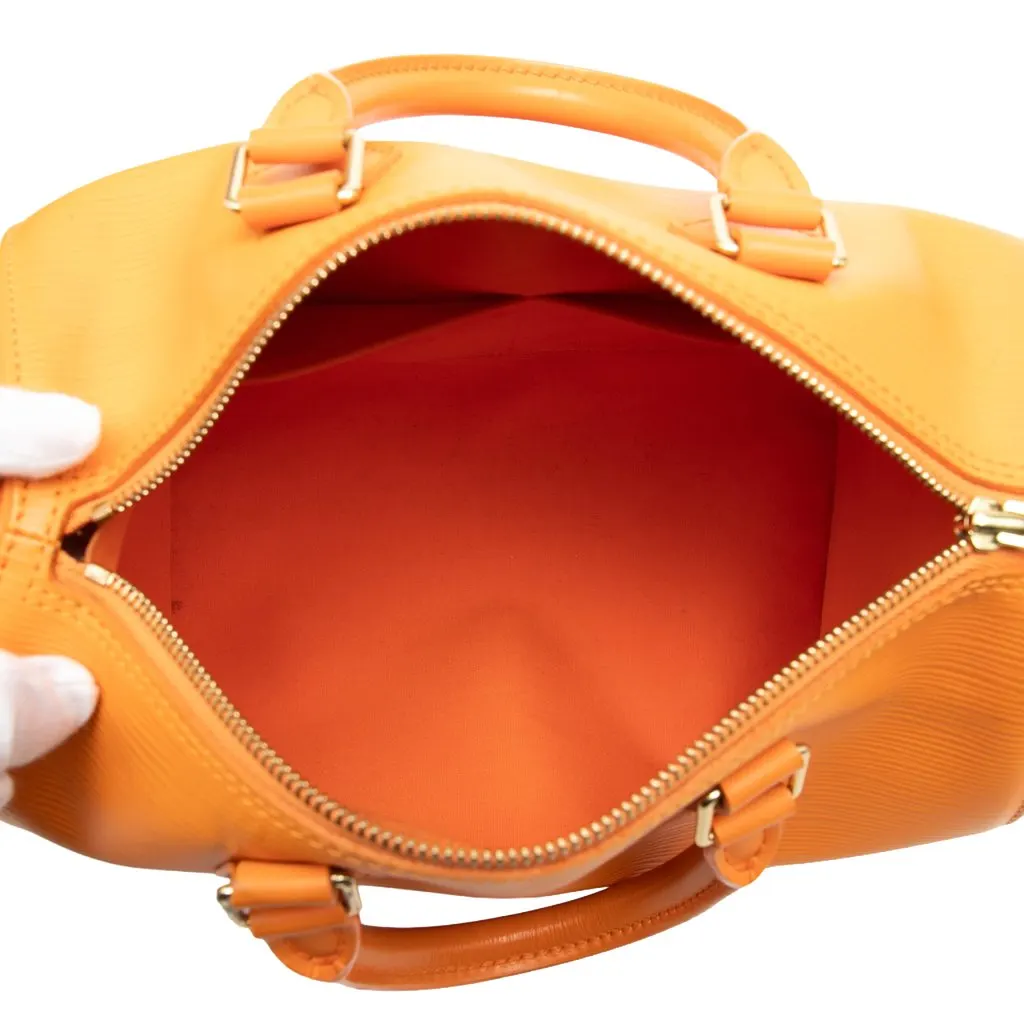 Louis Vuitton Epi Speedy 25 Orange Leather Very good - Model View
