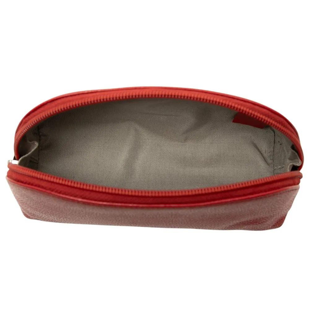 Chanel CC Caviar Cosmetic Pouch Red Leather Very good - Model View